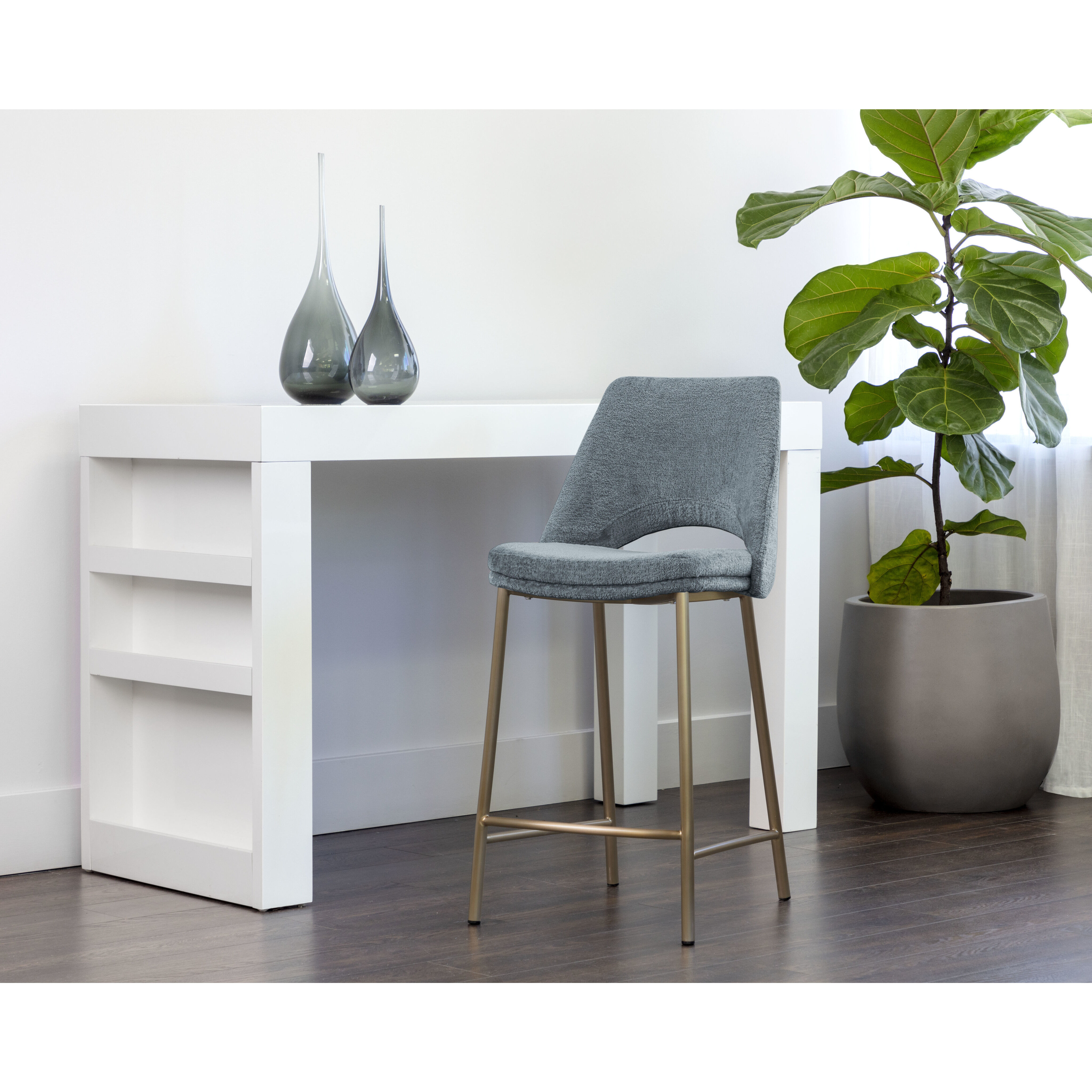 Radella 37.75 inch Bergen French Blue Counter Stool